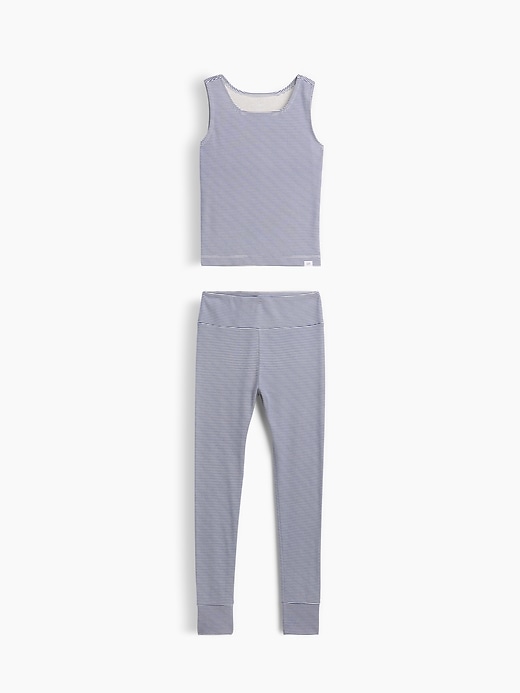 Image number 1 showing, Kids Organic Brushed Cotton Tank & Leggings PJ Set