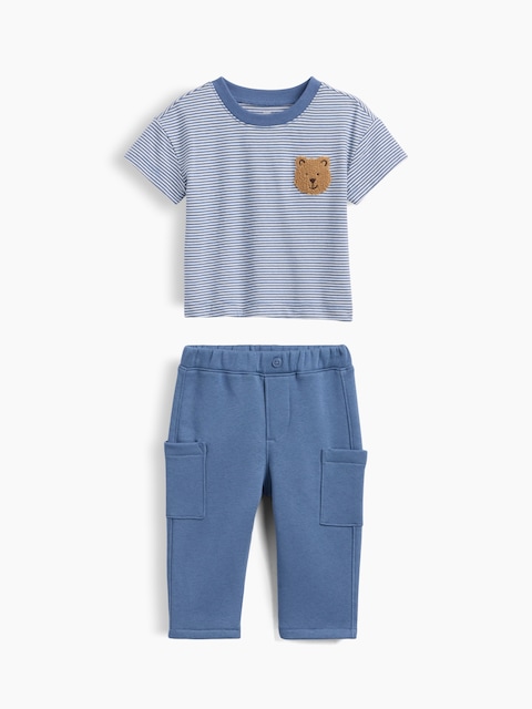 Baby Brannan Bear Cargo Outfit Set