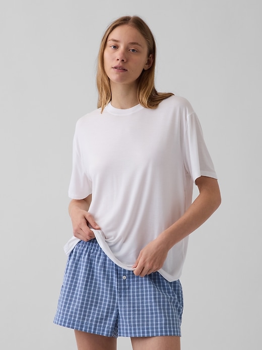 Image number 1 showing, Softest Modal Oversized PJ T-Shirt