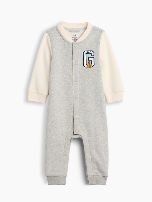 Image number 1 showing, Baby VintageSoft Varsity Logo One-Piece
