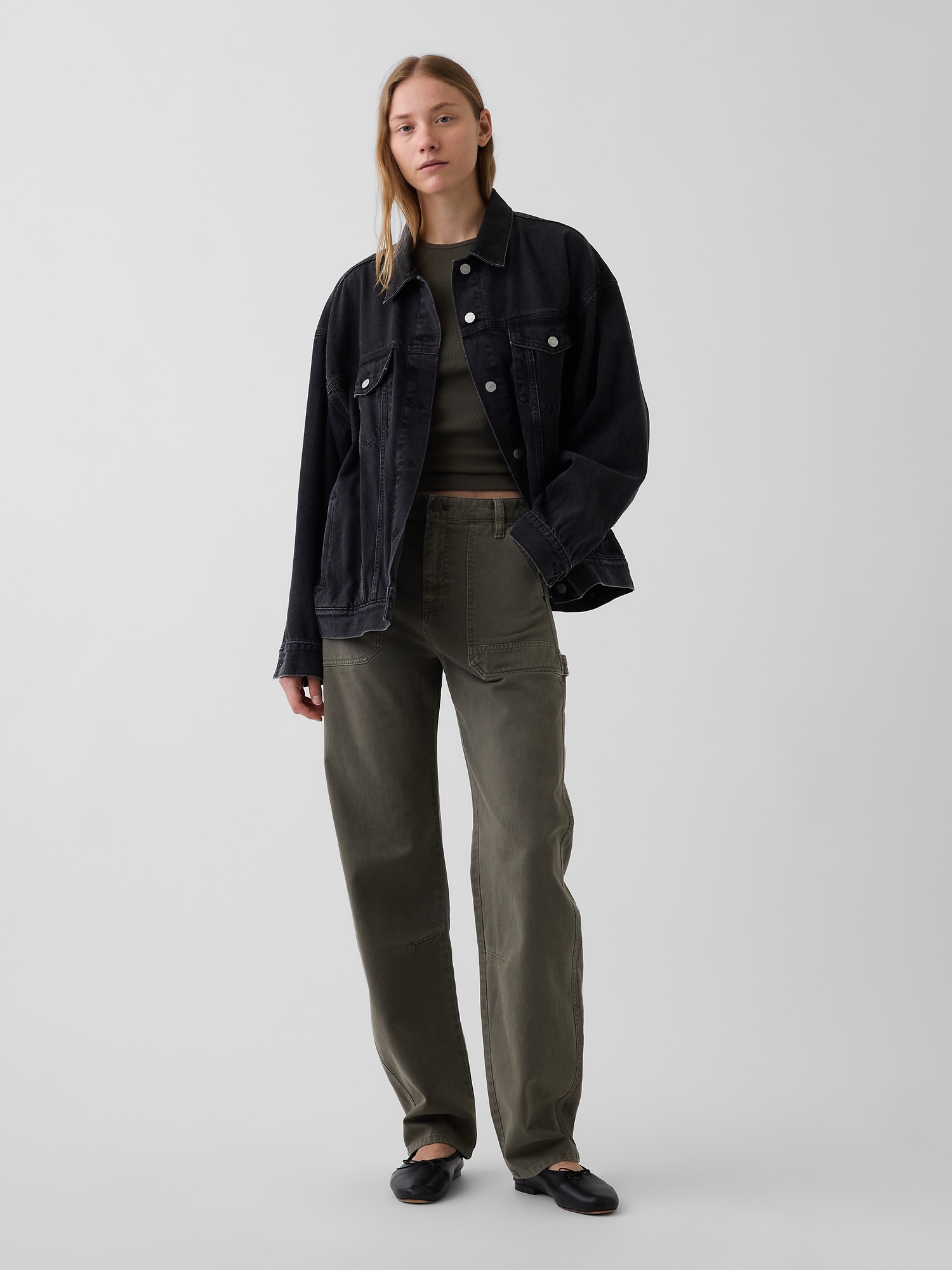 Женская футболка Gap Modern Rib, цвет: Зелёный — фото 2