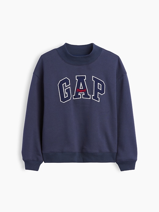 Image number 2 showing, Kids VintageSoft Oversized Mockneck Logo Sweatshirt