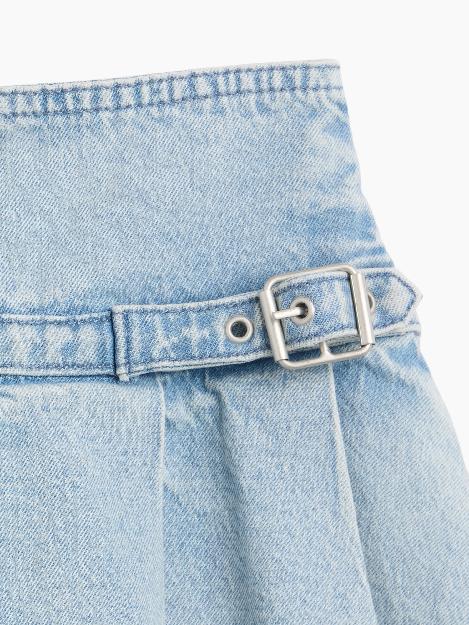 Gap Kids Denim Pleated Mini Skirt — фото 4