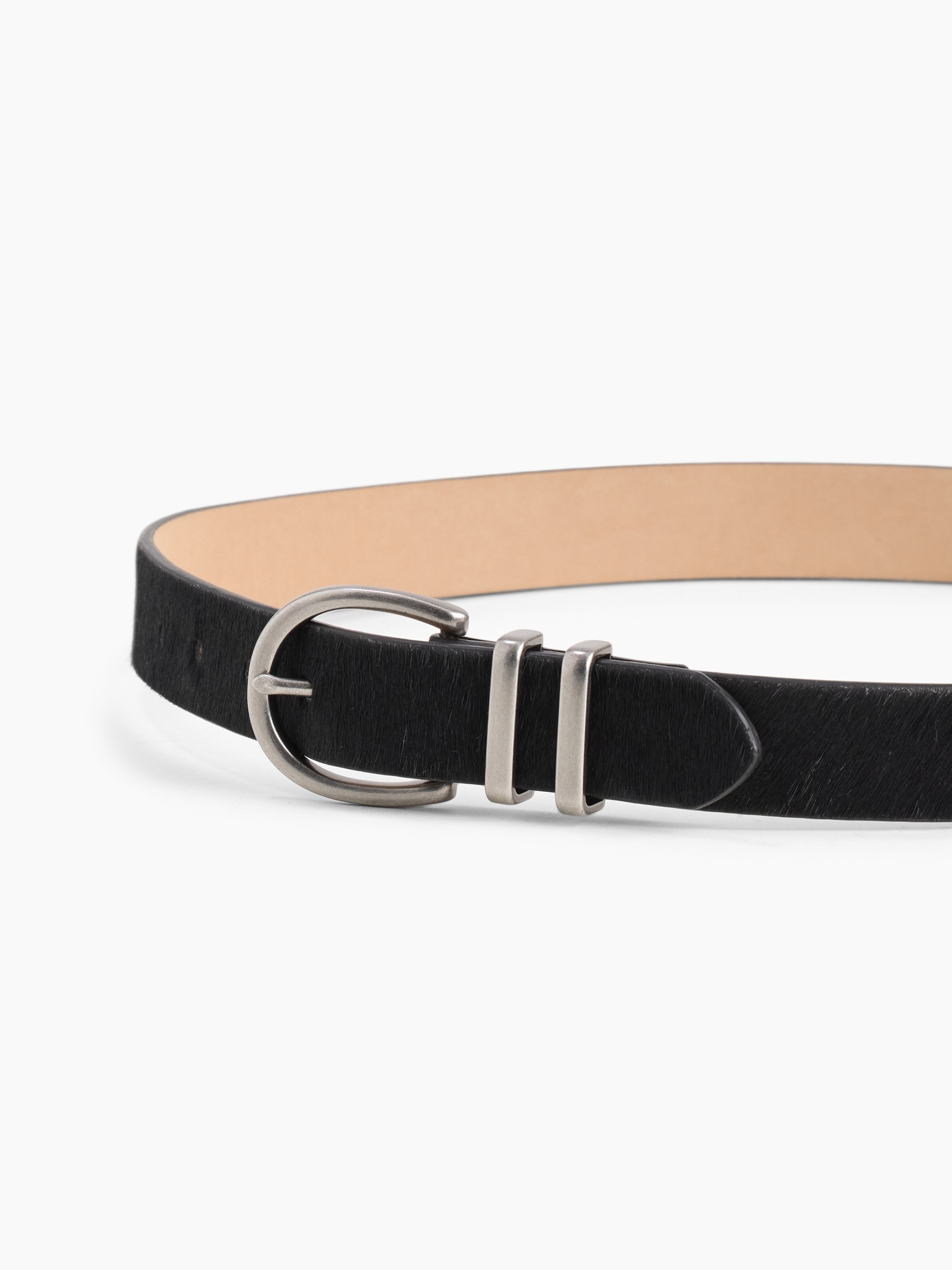 Женский ремень Gap Calf Hair Belt, цвет: Чёрный — фото 4