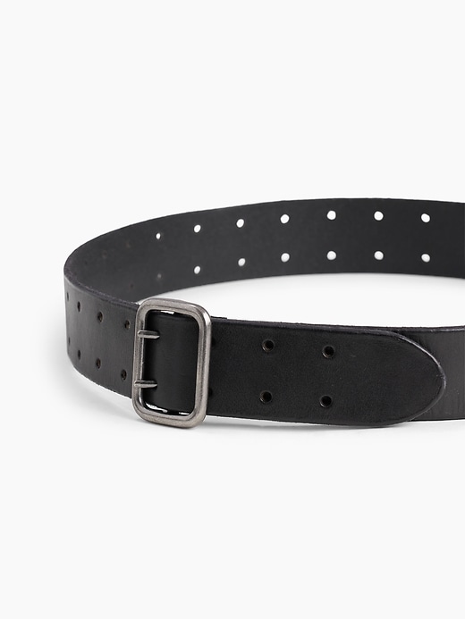 Image number 3 showing, Double-Prong Leather Belt