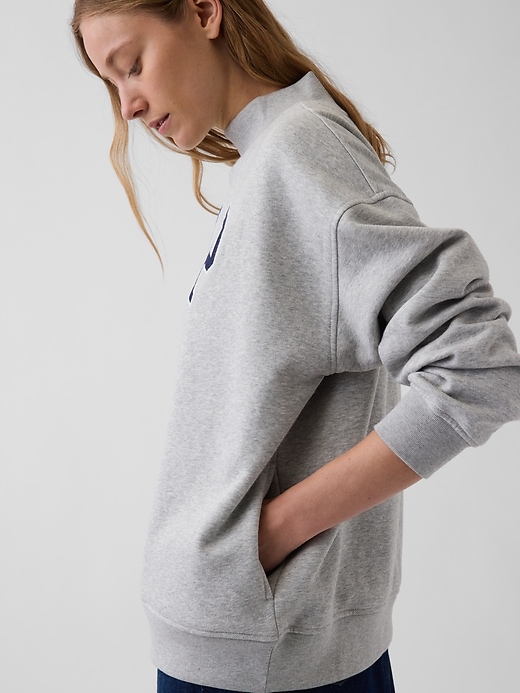 Image number 4 showing, VintageSoft Oversized Mockneck Logo Sweatshirt