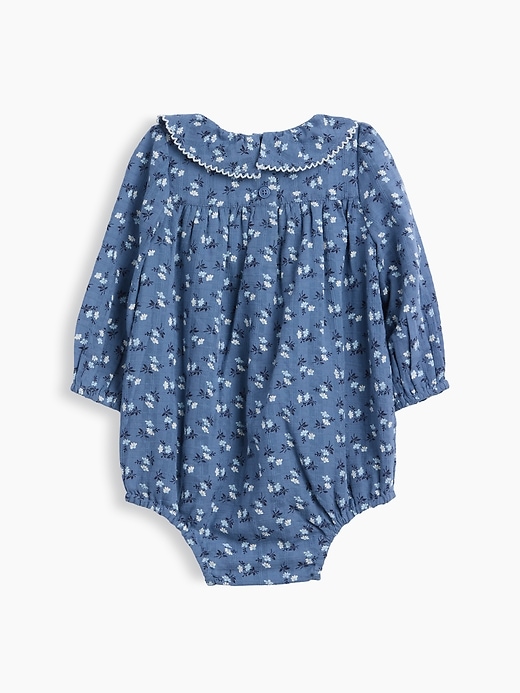 Image number 2 showing, Baby Ruffle Collar Floral Bubble Bodysuit