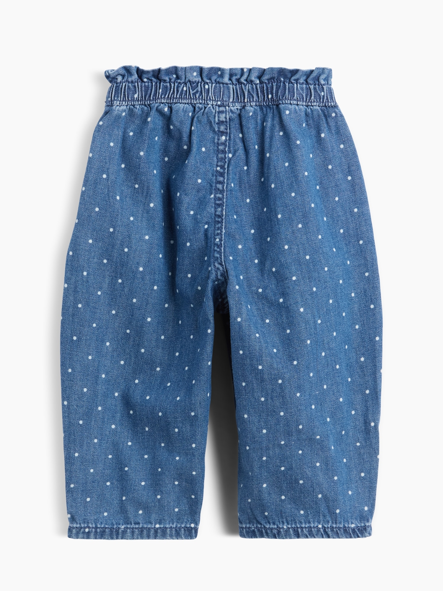 Baby Polka Dot Pull-On Ruffle Barrel Jeans