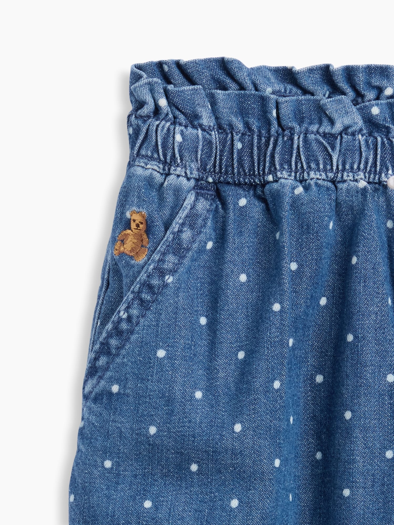 Baby Polka Dot Pull-On Ruffle Barrel Jeans