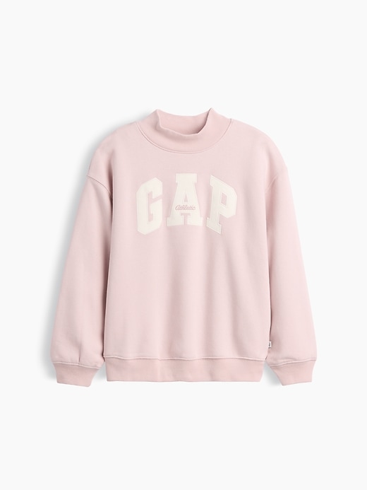 Image number 1 showing, Kids VintageSoft Oversized Mockneck Logo Sweatshirt