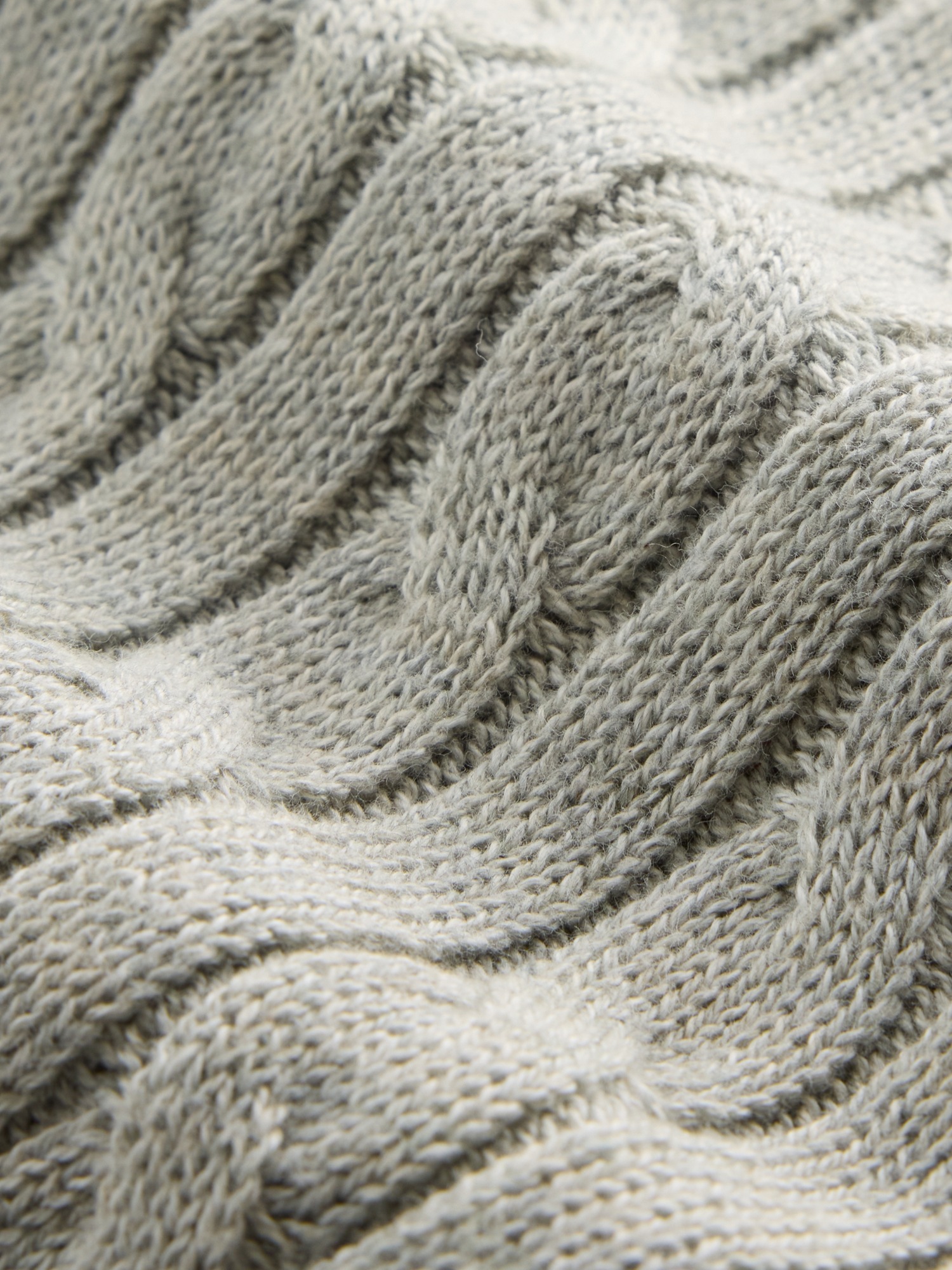 Детское худи Gap 100% Cotton Cable-Knit Sweater Zip, цвет: Серый — фото 5