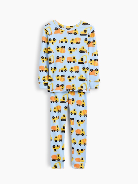 Baby & Toddler Organic Brushed Cotton Construction Truck PJ Set
