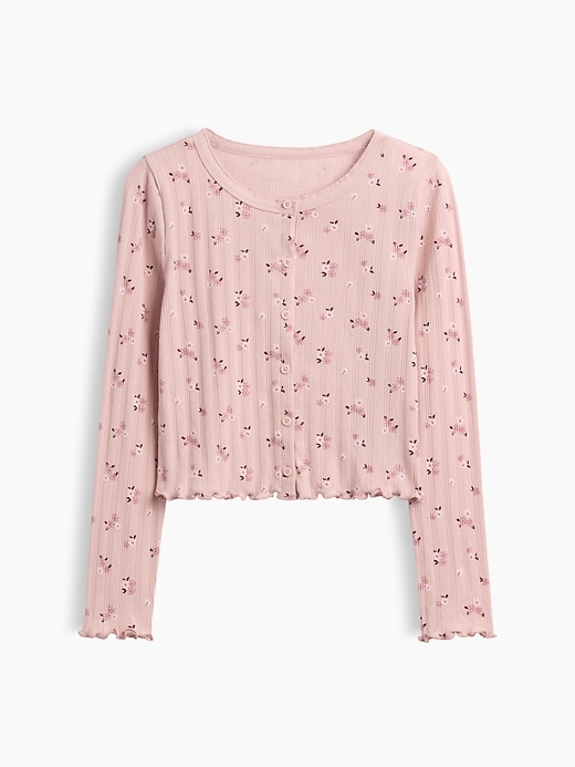 Image number 2 showing, Kids Pointelle Rib Cardigan