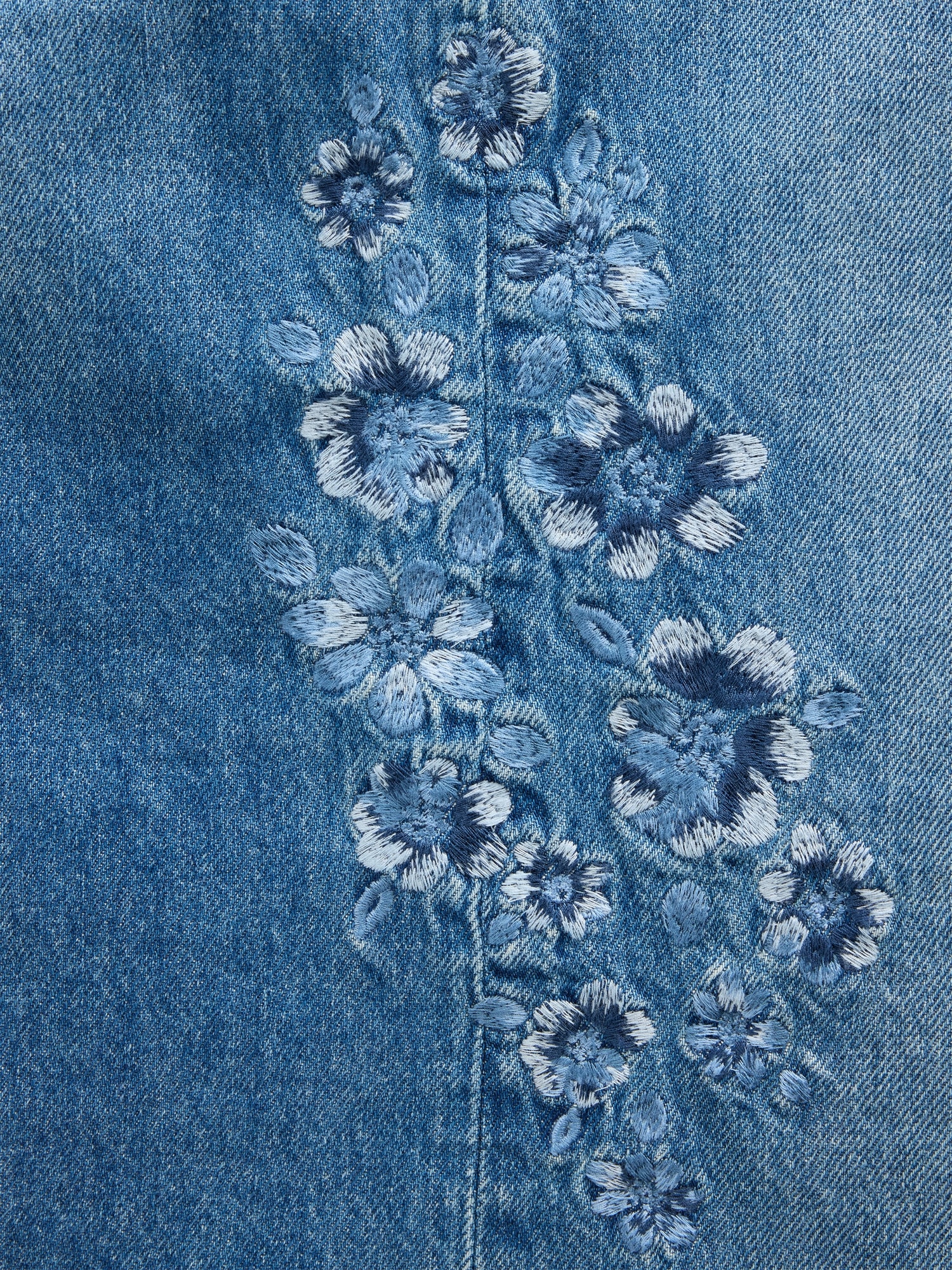 Детские джинсы Gap Kids Low Rise Stride Embroidered Floral Wide-Leg Jeans — фото 6