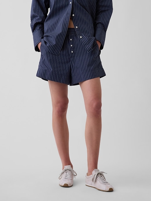 Image number 2 showing, Organic Cotton Poplin Stripe Boxer Shorts