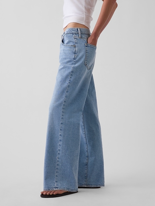 Image number 3 showing, Low Rise Baggy Flare Jeans
