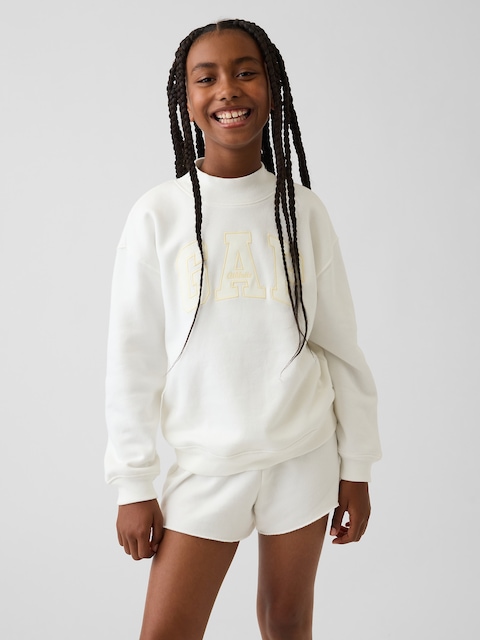 Kids VintageSoft Oversized Mockneck Logo Sweatshirt