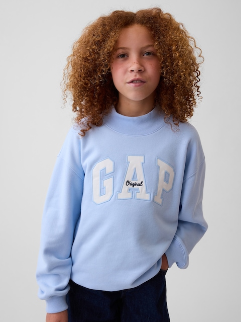 Kids VintageSoft Oversized Mockneck Logo Sweatshirt