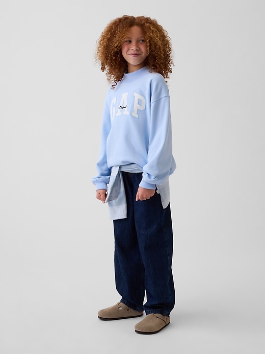 Image number 4 showing, Kids VintageSoft Oversized Mockneck Logo Sweatshirt