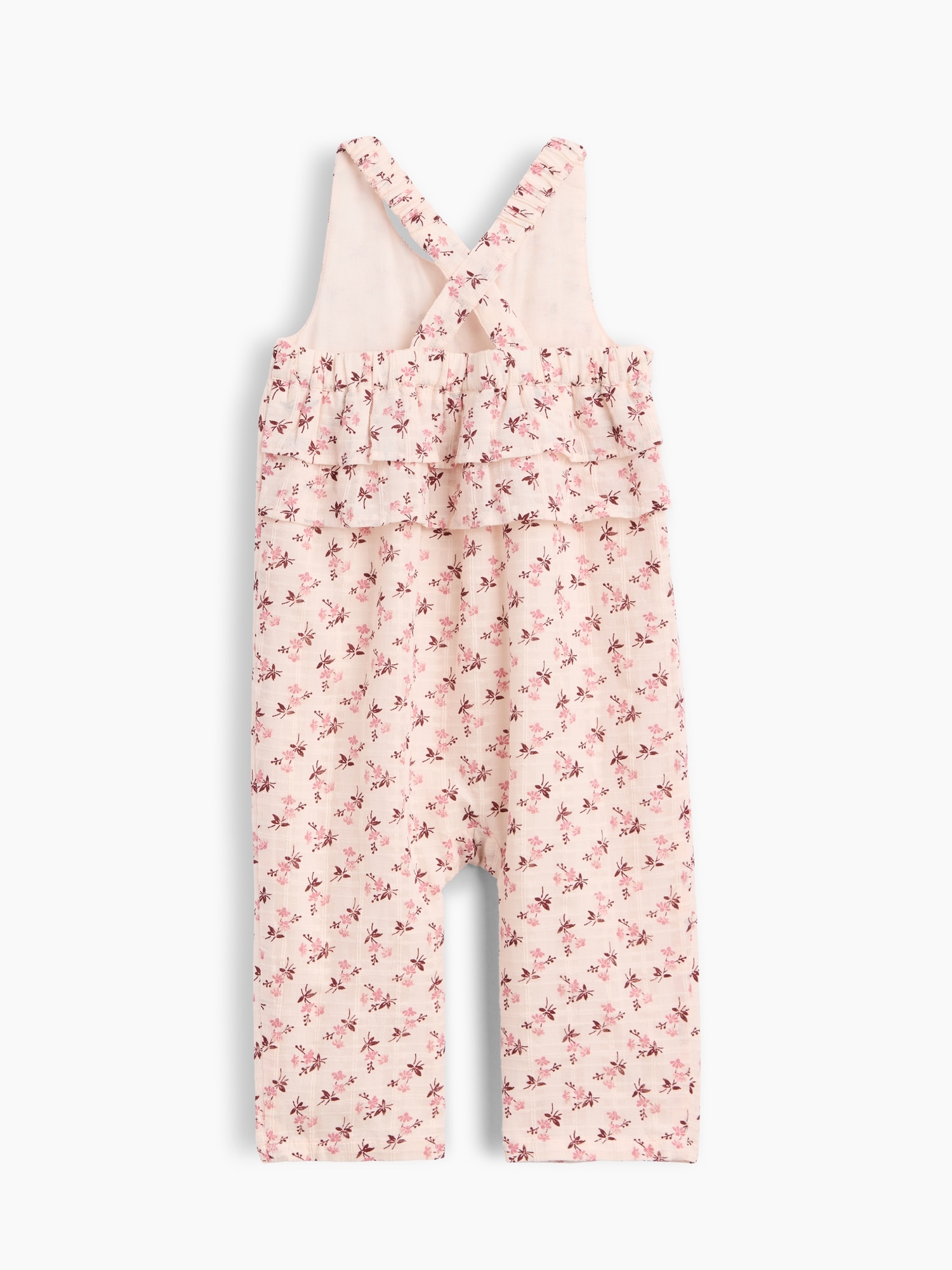 Комбинезон Gap Floral Ruffle Overalls для малышей, цвет: Розовый с принтом — фото 2