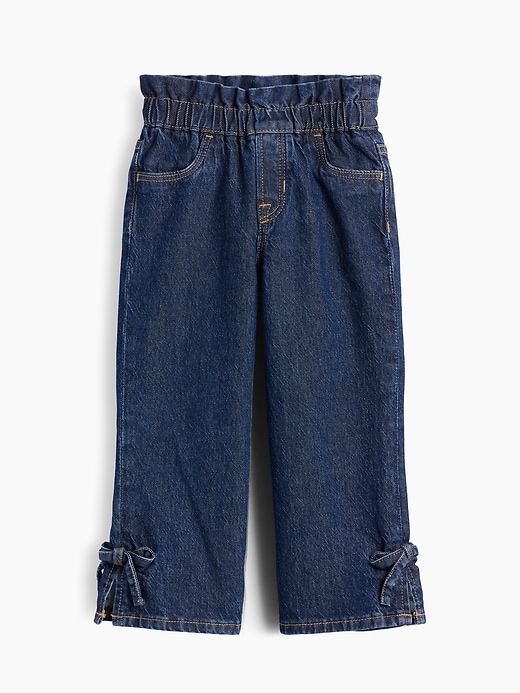 Image number 2 showing, Baby & Toddler Bow Split-Hem Stride Jeans