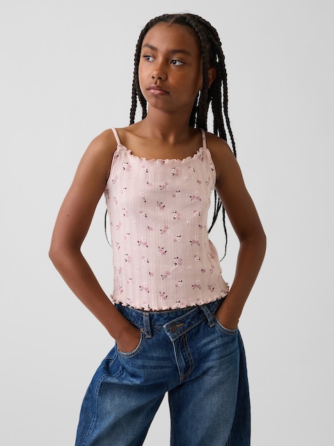 Kids Pointelle Rib Cami