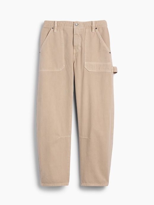 Image number 1 showing, Mid Rise Barrel Utility Ankle Pants
