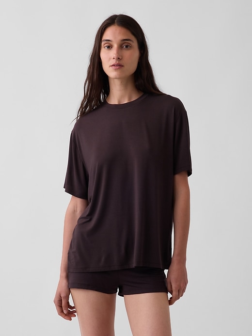 Image number 1 showing, Softest Modal Oversized PJ T-Shirt