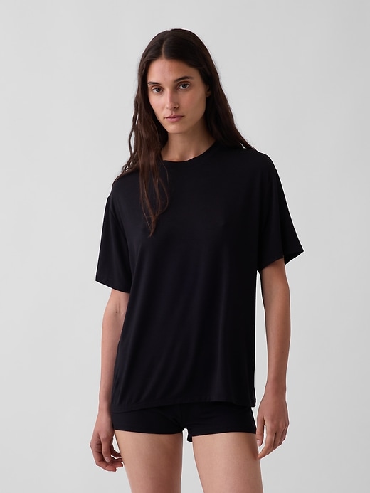 Image number 1 showing, Softest Modal Oversized PJ T-Shirt