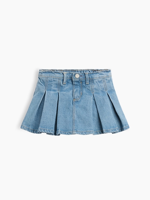 Image number 1 showing, Baby & Toddler Denim Pleated Skort