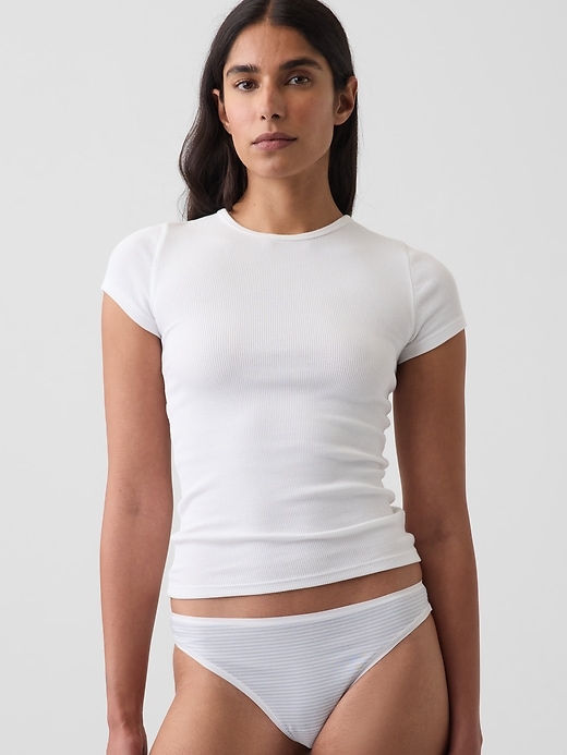 Image number 1 showing, Softest Organic Stretch Cotton Thong