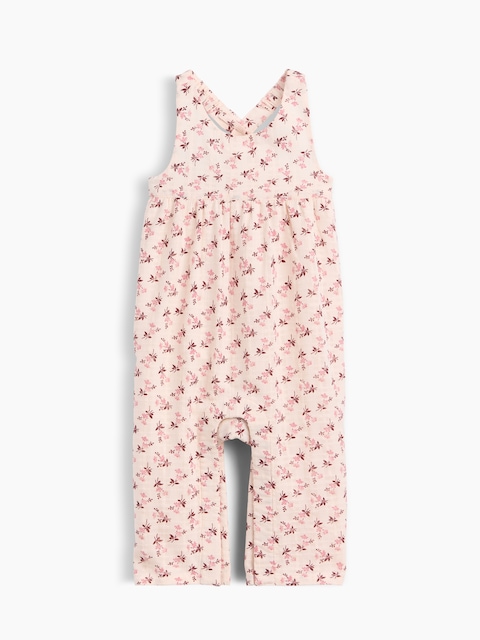Baby Floral Ruffle Overalls
