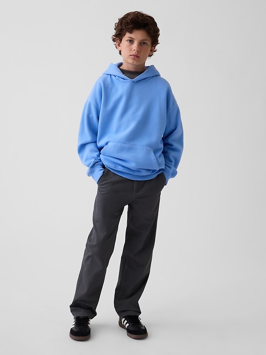 Image number 1 showing, Kids Modern Uniform Relaxed Straight Khakis