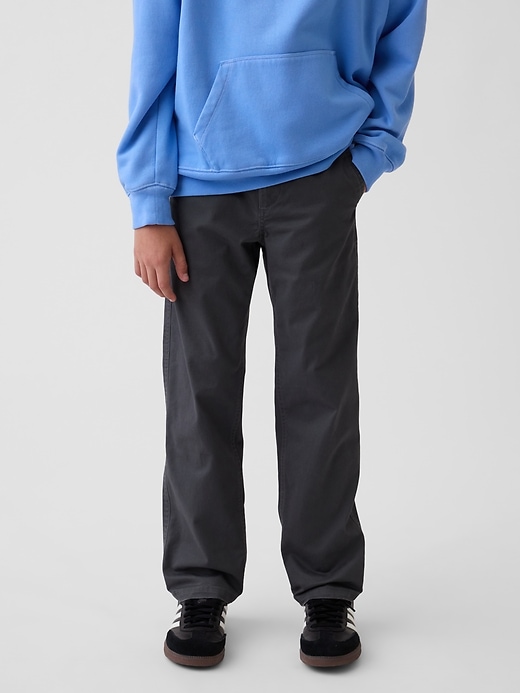 Image number 3 showing, Kids Modern Uniform Relaxed Straight Khakis