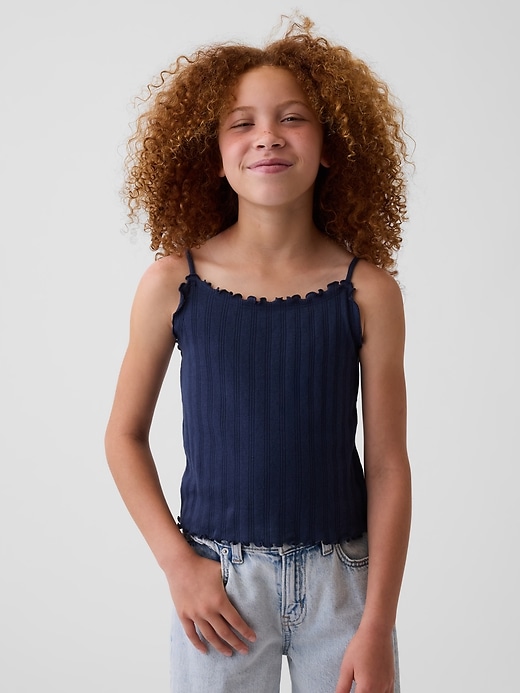 Image number 1 showing, Kids Pointelle Rib Cami