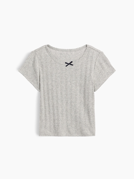 Image number 1 showing, Baby & Toddler Pointelle Rib T-Shirt