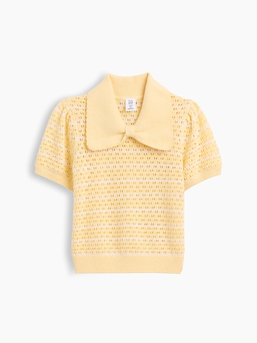 Image number 1 showing, Baby & Toddler Bow Collar Pointelle Sweater