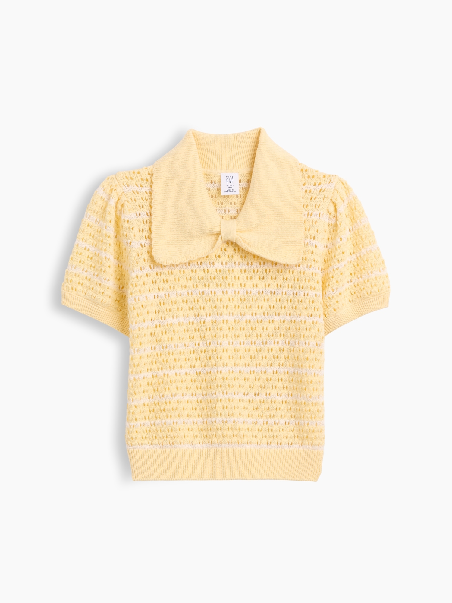 Baby & Toddler Bow Collar Pointelle Sweater