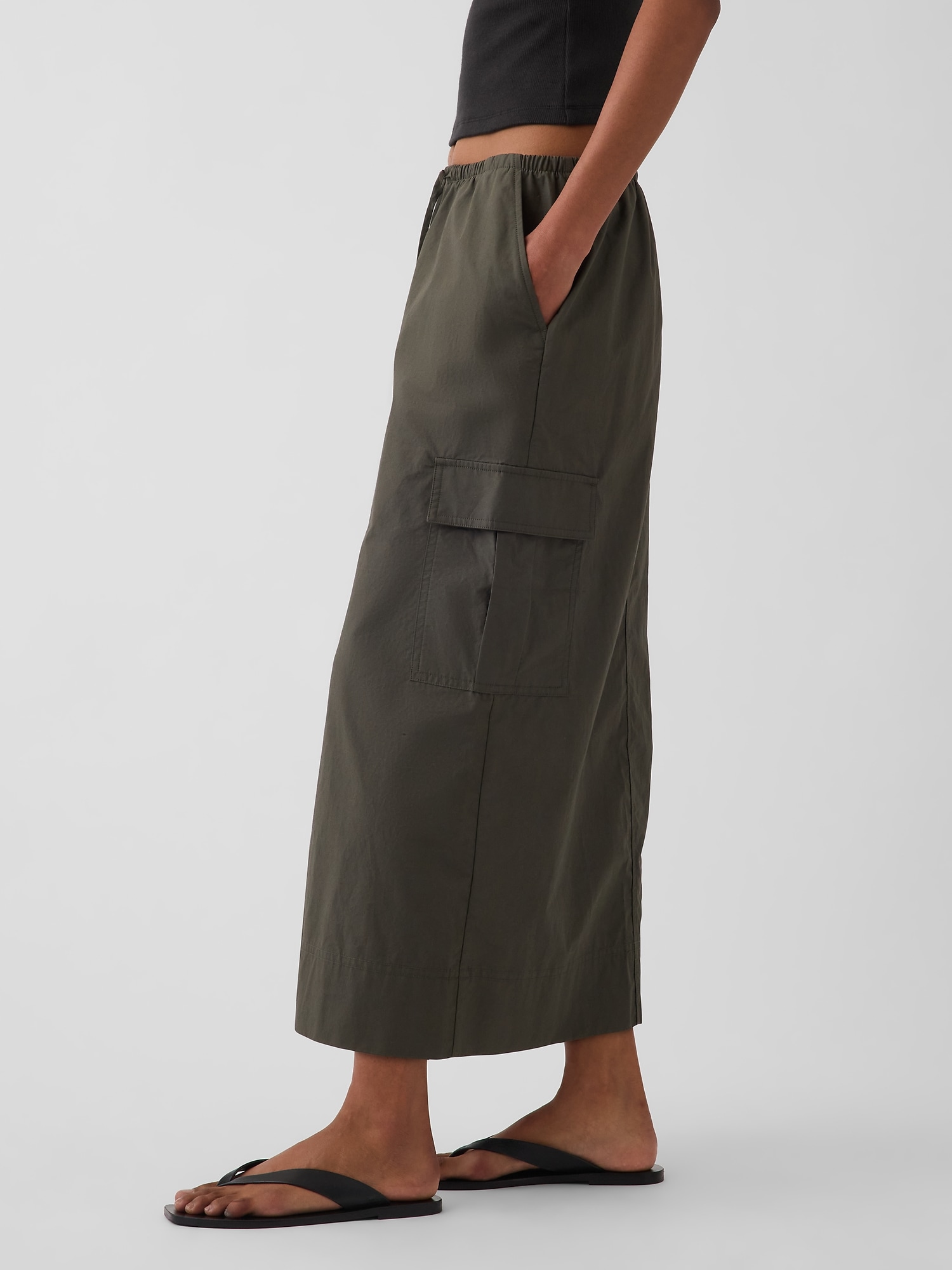 Женские юбки Gap Poplin Easy Cargo Maxi Skirt — фото 2