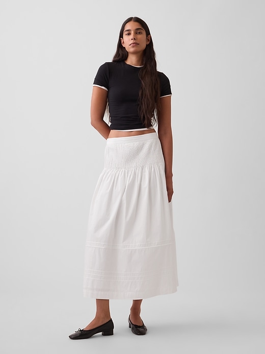 Image number 5 showing, Poplin Pintuck Maxi Skirt