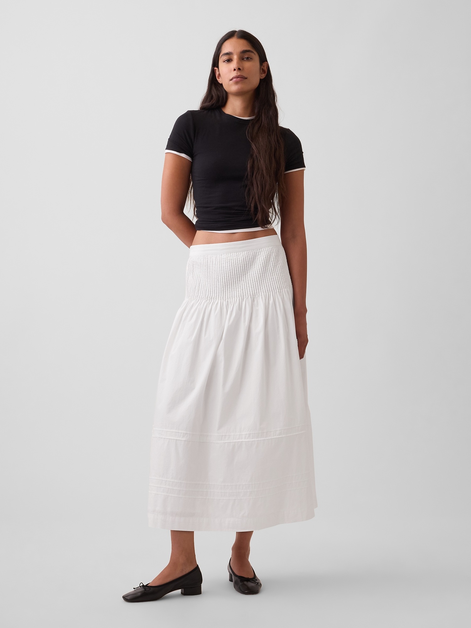 Gap Poplin Pintuck Maxi Skirt — фото 5