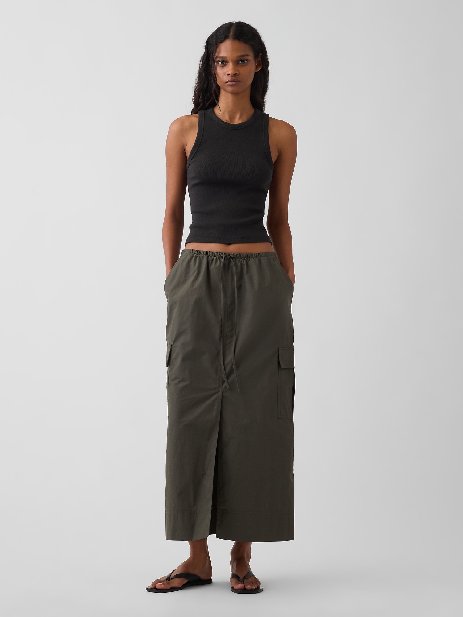 Женские юбки Gap Poplin Easy Cargo Maxi Skirt