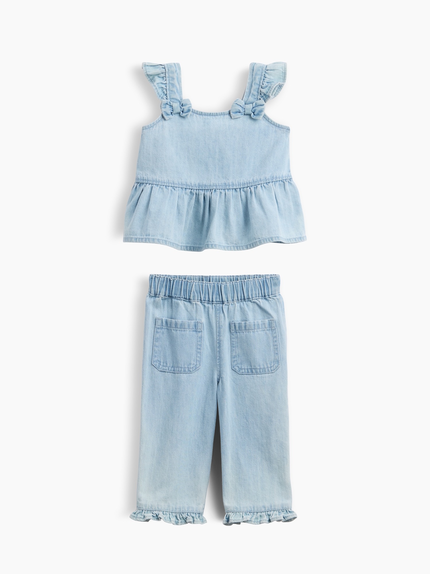 Gap Baby Denim Ruffle Outfit Set