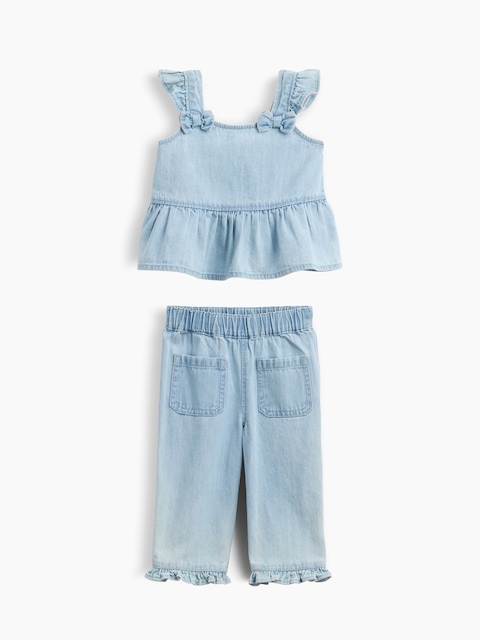 Baby Denim Ruffle Outfit Set