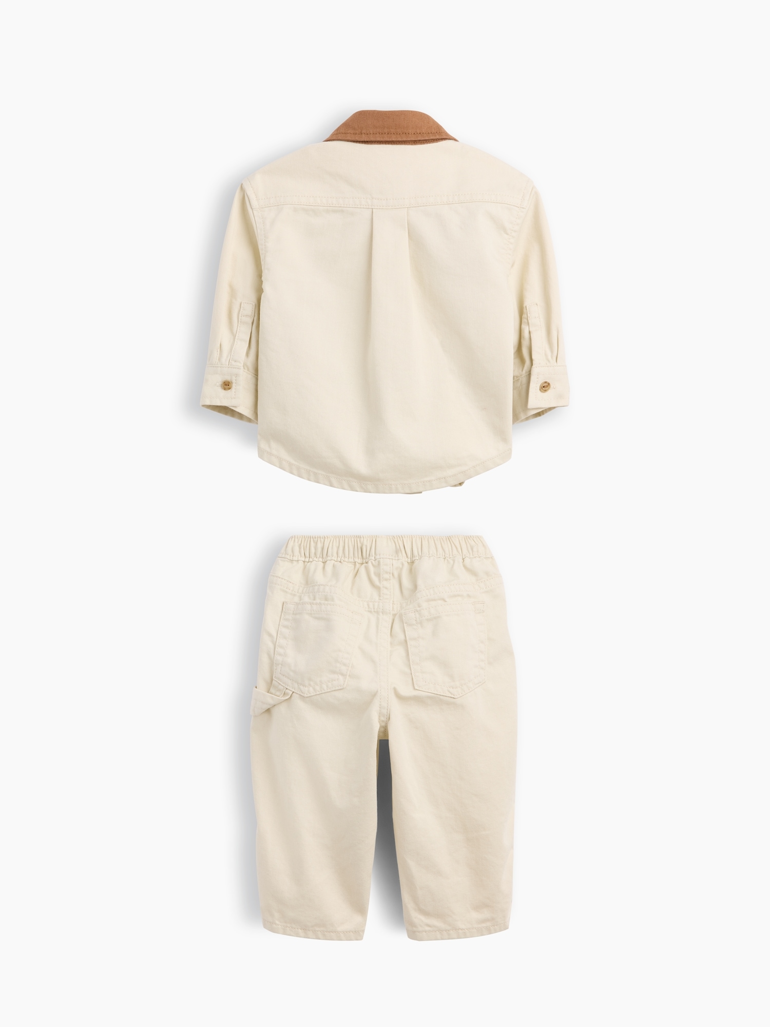 Рубашки Gap Pocket Shirt Outfit Set для малышей, цвет: Chino — фото 2