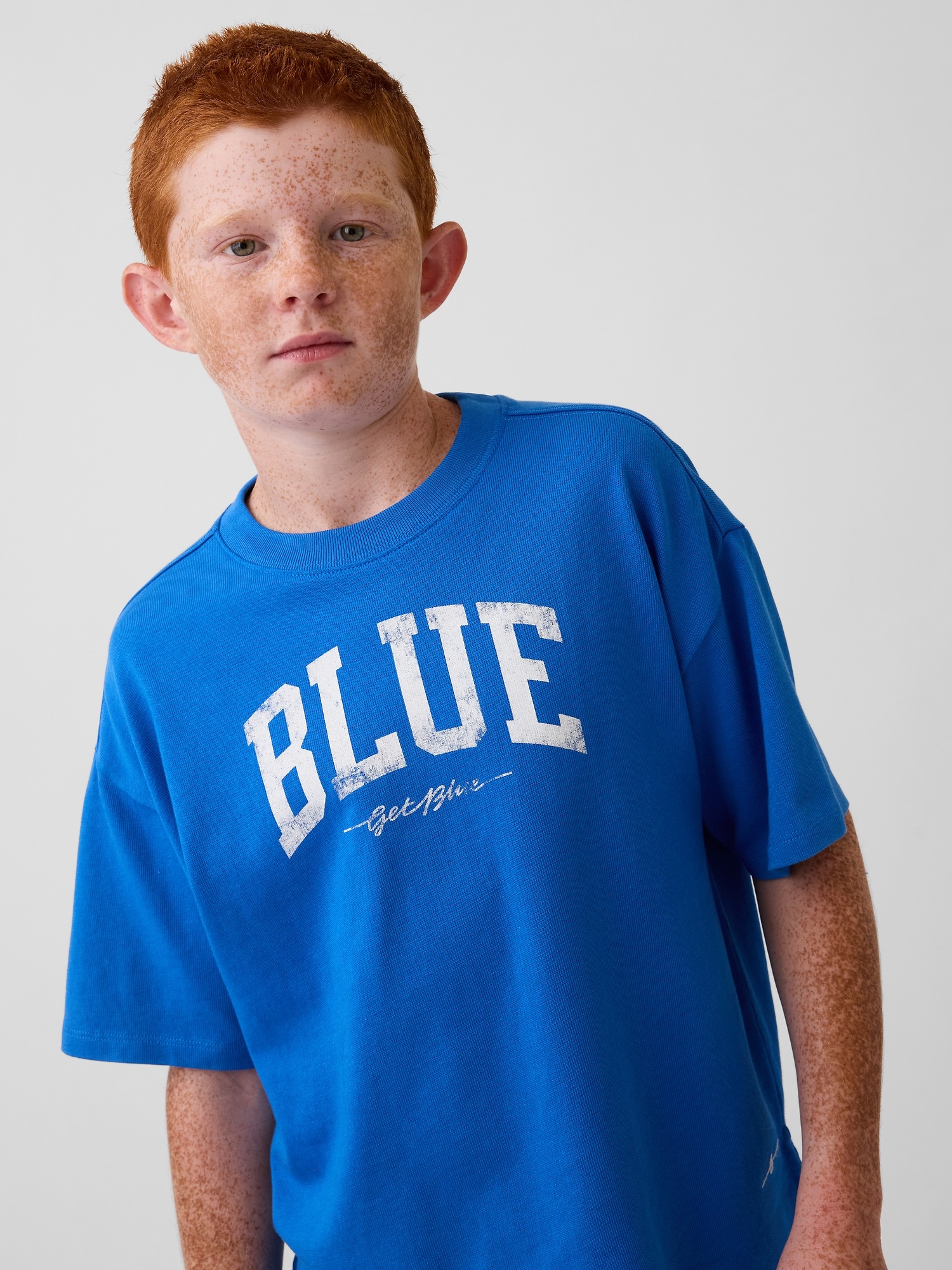 Детские футболки Gap Get Blue Kids Relaxed Logo T-Shirt