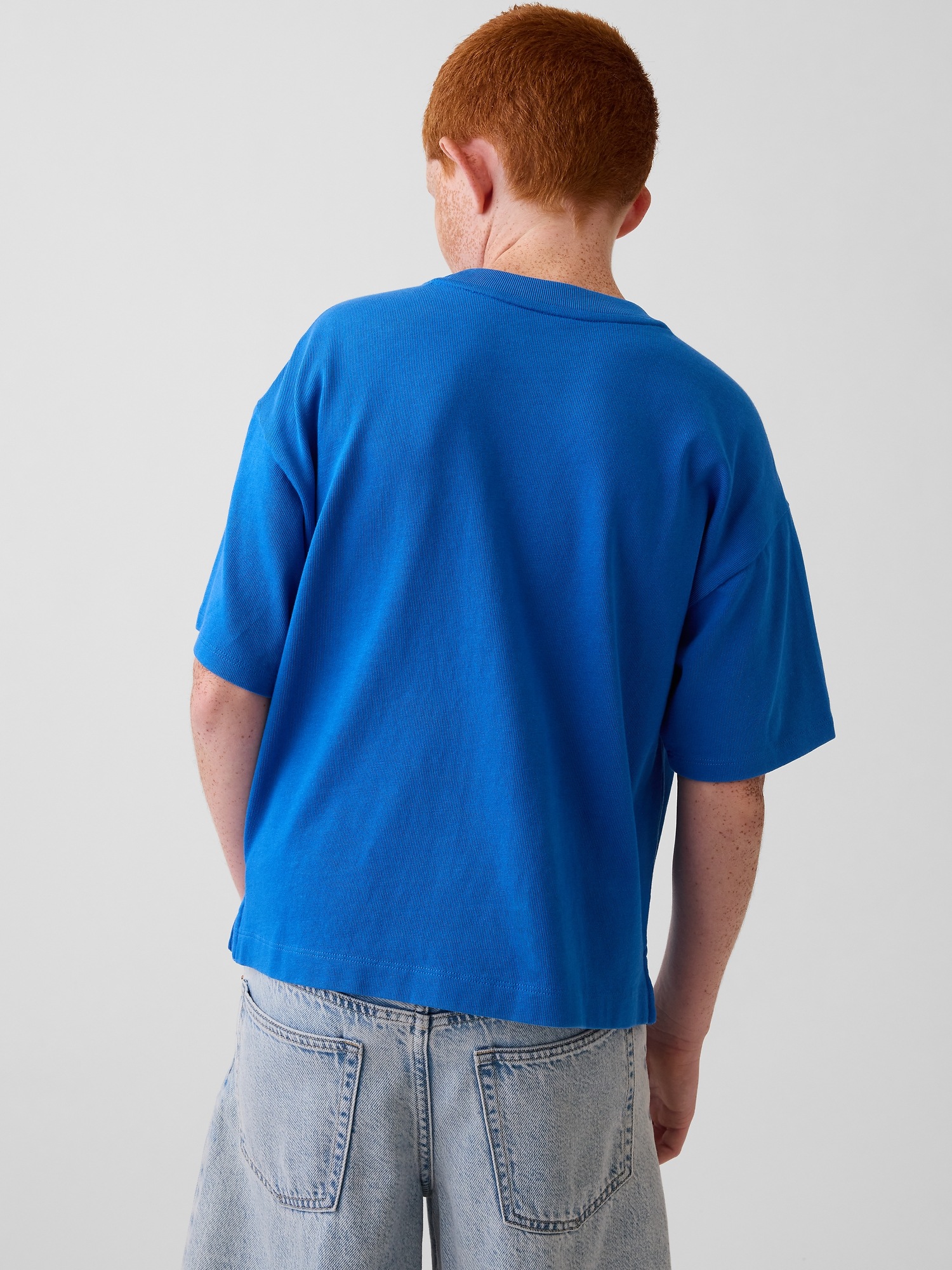 Детские футболки Gap Get Blue Kids Relaxed Logo T-Shirt — фото 2