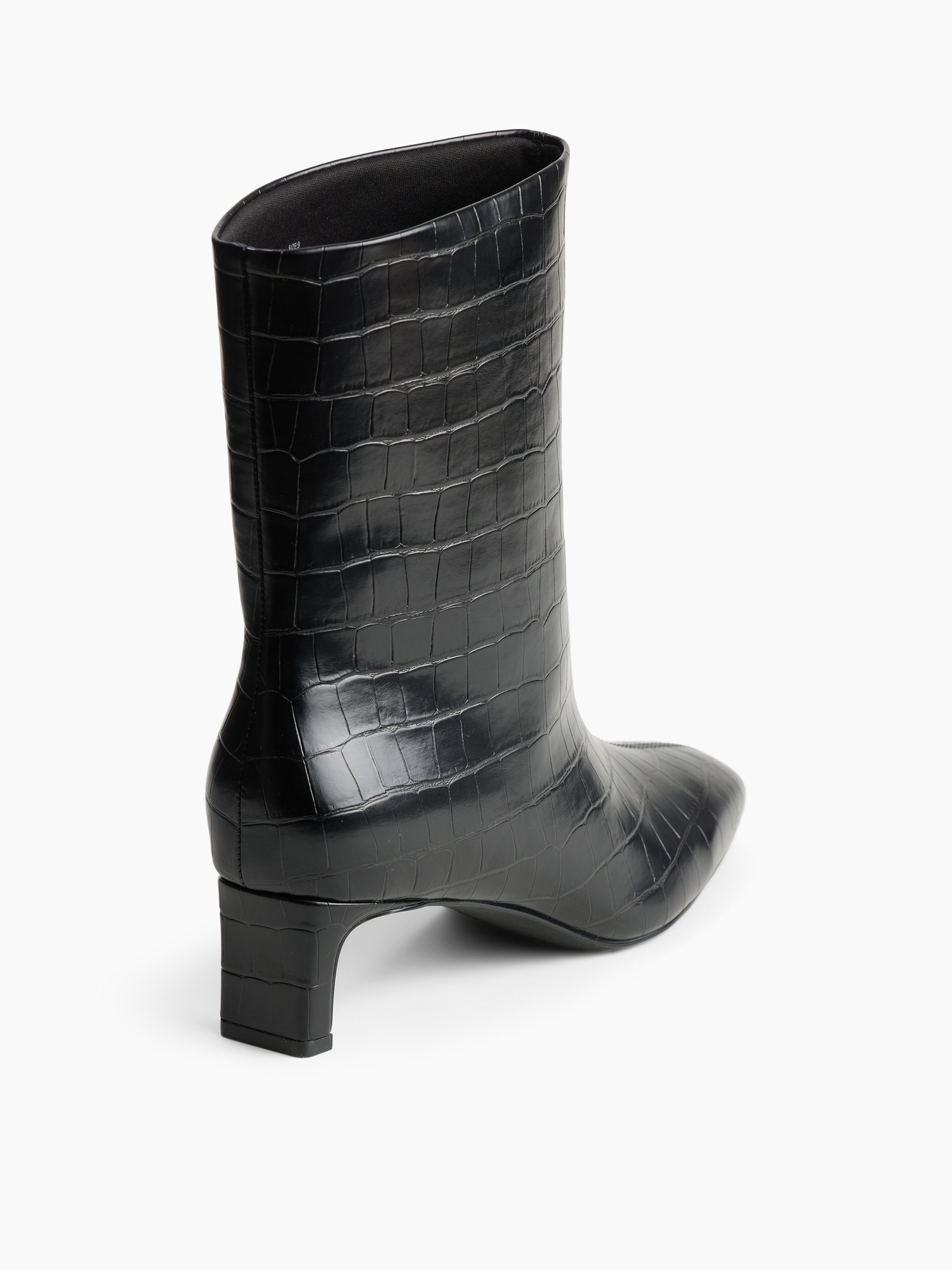 Женские ботинки Gap Vegan Leather Crocodile, цвет: Чёрный — фото 3
