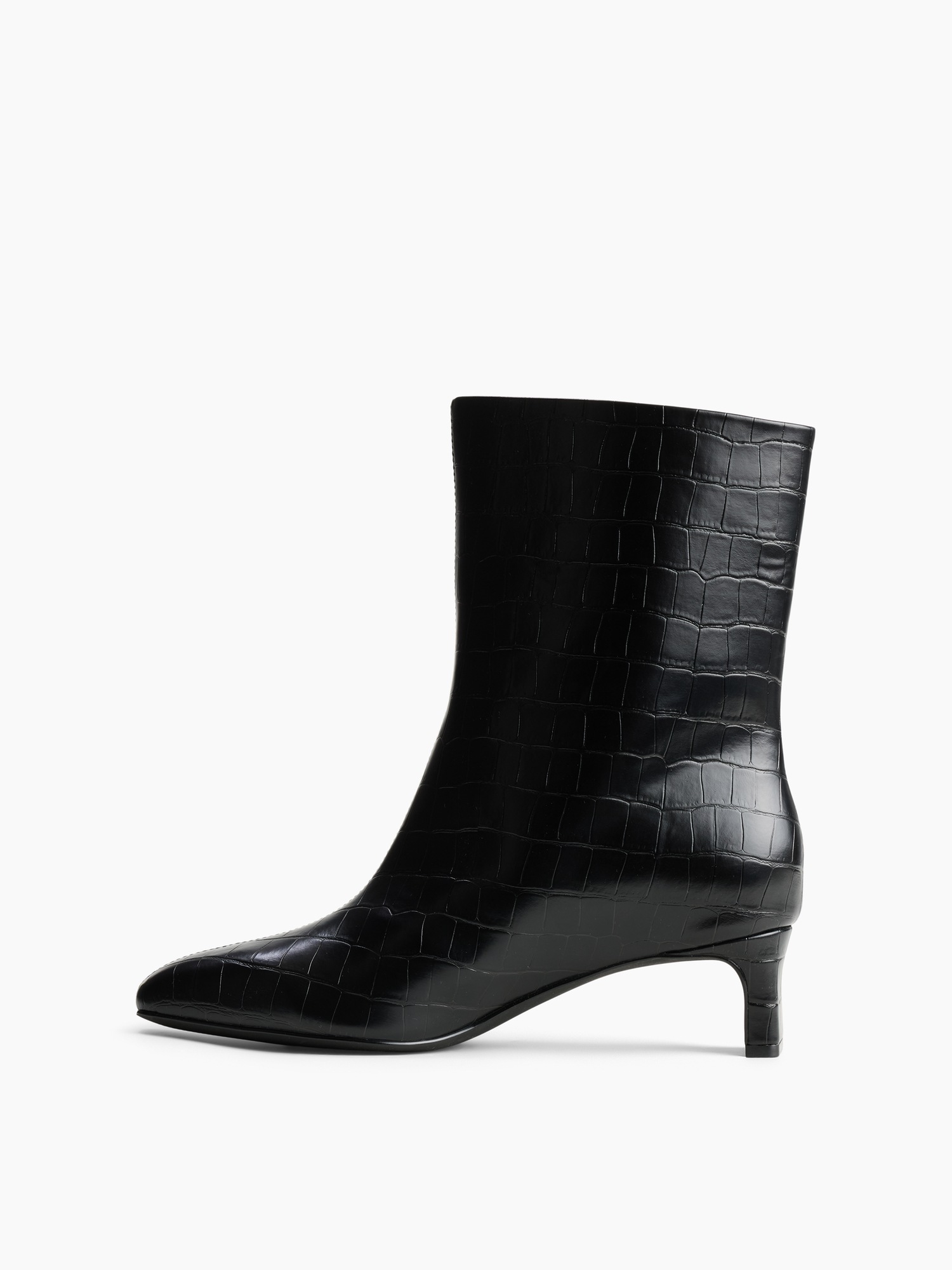 Женские ботинки Gap Vegan Leather Crocodile, цвет: Чёрный — фото 4