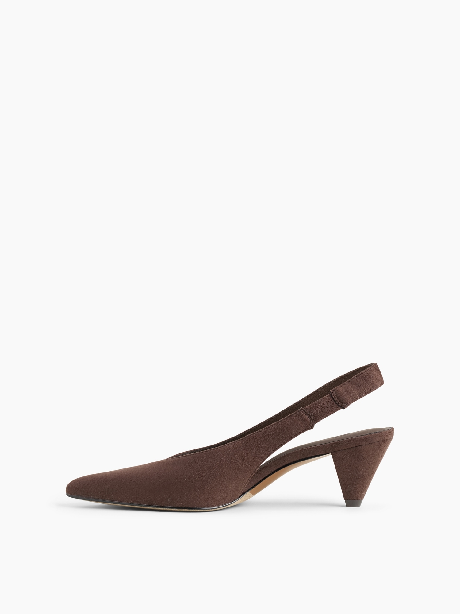Женские сабо Gap Vegan Suede Slingback Mules, цвет: Коричневый — фото 4